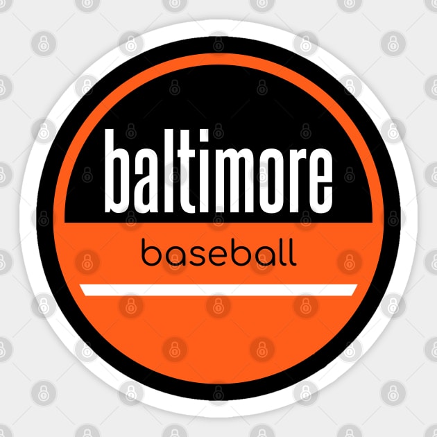 Baltimore baseball Sticker by BVHstudio